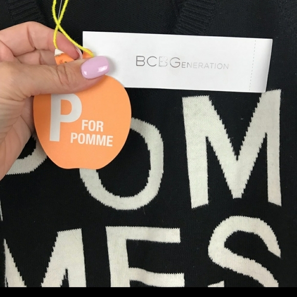 BCBGeneration crop racer back sweater - Picture 3 of 5